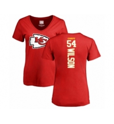 Football Women's Kansas City Chiefs #54 Damien Wilson Red Backer T-Shirt