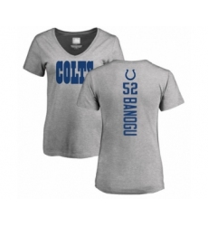 Football Women's Indianapolis Colts #52 Ben Banogu Ash Backer T-Shirt