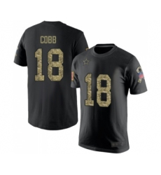 Football Men's Dallas Cowboys #18 Randall Cobb Black Camo Salute to Service T-Shirt