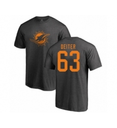Football Miami Dolphins #63 Michael Deiter Ash One Color T-Shirt