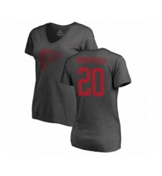 Football Women's Atlanta Falcons #20 Kendall Sheffield Ash One Color T-Shirt
