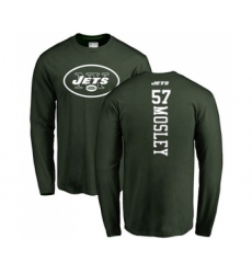 Football New York Jets #57 C.J. Mosley Green Backer Long Sleeve T-Shirt