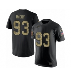 Football Men's Carolina Panthers #93 Gerald McCoy Black Camo Salute to Service T-Shirt