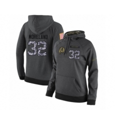 Football Women's Washington Redskins #32 Jimmy Moreland Stitched Black Anthracite Salute to Service Player Performance Hoodie