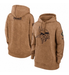 Women's Minnesota Vikings Nike Brown 2023 Salute to Service Pullover Hoodie