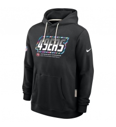 Men's San Francisco 49ers Black 2026 Crucial Catch Sideline Standard Issue Dri-FIT Pullover Hoodie