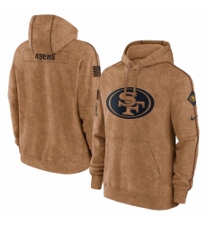 Men's San Francisco 49ers Nike Brown 2023 Salute To Service Club Pullover Hoodie