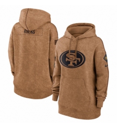 Women's San Francisco 49ers Nike Brown 2023 Salute to Service Pullover Hoodie
