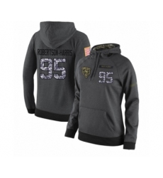 Football Women's Chicago Bears #95 Roy Robertson-Harris Stitched Black Anthracite Salute to Service Player Performance Hoodie
