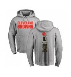 Football Cleveland Browns #10 Jaelen Strong Ash Backer Pullover Hoodie