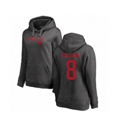 Football Women's New England Patriots #8 Jamie Collins Ash One Color Pullover Hoodie