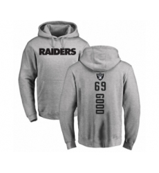 Football Oakland Raiders #69 Denzelle Good Ash Backer Pullover Hoodie