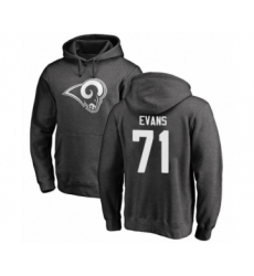 Football Los Angeles Rams #71 Bobby Evans Ash One Color Pullover Hoodie