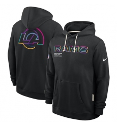 Men's Los Angeles Rams Black 2025 Crucial Catch Dri-FIT Hoodie