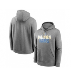 Men's Los Angeles Rams Heathered Charcoal Fan Gear Local Club Pullover Hoodie