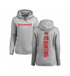 Football Women's Tampa Bay Buccaneers #26 Sean Bunting Ash Backer Pullover Hoodie