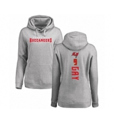 Football Women's Tampa Bay Buccaneers #9 Matt Gay Ash Backer Pullover Hoodie