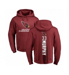 Football Arizona Cardinals #33 Byron Murphy Maroon Backer Pullover Hoodie
