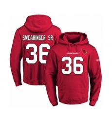 Football Men's Arizona Cardinals #36 D.J. Swearinger SR Red Name & Number Pullover Hoodie