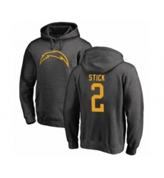 Football Los Angeles Chargers #2 Easton Stick Ash One Color Pullover Hoodie