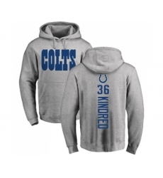 Football Indianapolis Colts #36 Derrick Kindred Ash Backer Pullover Hoodie