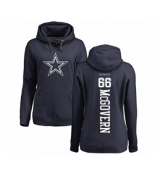 Football Women's Dallas Cowboys #66 Connor McGovern Navy Blue Backer Pullover Hoodie