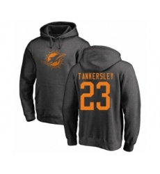 Football Miami Dolphins #23 Cordrea Tankersley Ash One Color Pullover Hoodie