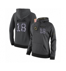 Football Women's Miami Dolphins #18 Preston Williams Stitched Black Anthracite Salute to Service Player Performance Hoodie