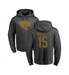 Football Jacksonville Jaguars #15 Gardner Minshew II Ash One Color Pullover Hoodie