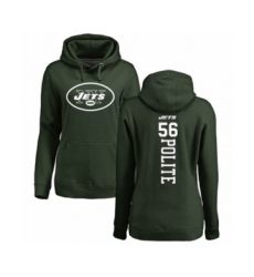 Football Women's New York Jets #56 Jachai Polite Green Backer Pullover Hoodie