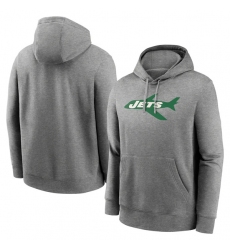 Men's New York Jets Heather Gray Primary Logo Long Sleeve Hoodie