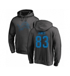 Football Detroit Lions #83 Jesse James Ash One Color Pullover Hoodie
