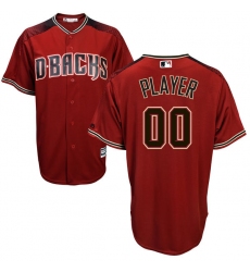 Men's Arizona Diamondbacks Majestic Sedona Red/Black Cool Base Custom Jersey