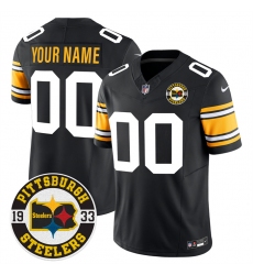Mens Pittsburgh Steelers Throwback 1933 Patch black Vapor Limited All Stitched Jersey