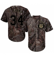 Youth Majestic Houston Astros #34 Nolan Ryan Authentic Camo Realtree Collection Flex Base MLB Jersey