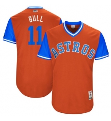 Men's Majestic Houston Astros #11 Evan Gattis 