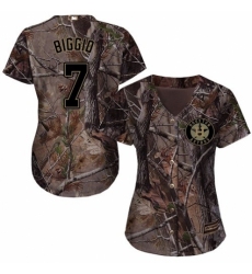 Women's Majestic Houston Astros #7 Craig Biggio Authentic Camo Realtree Collection Flex Base MLB Jersey