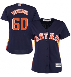 Women's Majestic Houston Astros #60 Dallas Keuchel Authentic Navy Blue Alternate Cool Base MLB Jersey