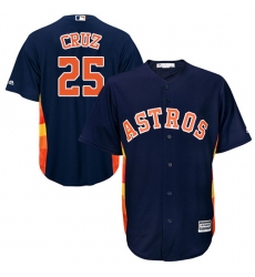 Youth Majestic Houston Astros #25 Jose Cruz Authentic Navy Blue Alternate Cool Base MLB Jersey