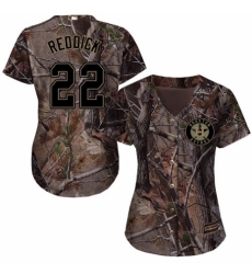 Women's Majestic Houston Astros #22 Josh Reddick Authentic Camo Realtree Collection Flex Base MLB Jersey