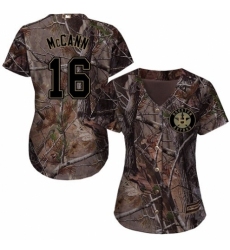 Women's Majestic Houston Astros #16 Brian McCann Authentic Camo Realtree Collection Flex Base MLB Jersey