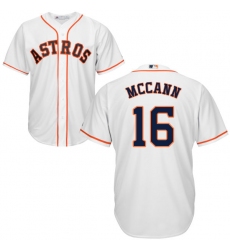 Youth Majestic Houston Astros #16 Brian McCann Authentic White Home Cool Base MLB Jersey