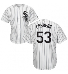 Men's Majestic Chicago White Sox #53 Melky Cabrera White Home Flex Base Authentic Collection MLB Jersey