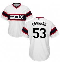 Youth Majestic Chicago White Sox #53 Melky Cabrera Authentic White 2013 Alternate Home Cool Base MLB Jersey