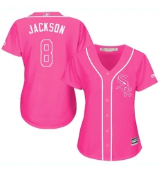 Women's Majestic Chicago White Sox #8 Bo Jackson Authentic Pink Fashion Cool Base MLB Jersey