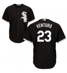 Youth Majestic Chicago White Sox #23 Robin Ventura Authentic Black Alternate Home Cool Base MLB Jersey