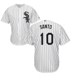 Men's Majestic Chicago White Sox #10 Ron Santo Replica White Home Cool Base MLB Jersey
