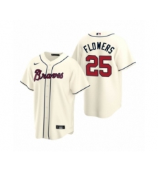 Women Atlanta Braves #25 Tyler Flowers Nike Cream 2020 Replica Alternate Jersey