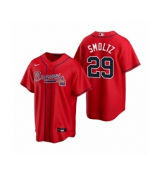 Youth Atlanta Braves #29 John Smoltz Nike Red 2020 Replica Alternate Jersey