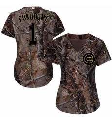Women's Majestic Chicago Cubs #1 Kosuke Fukudome Authentic Camo Realtree Collection Flex Base MLB Jersey